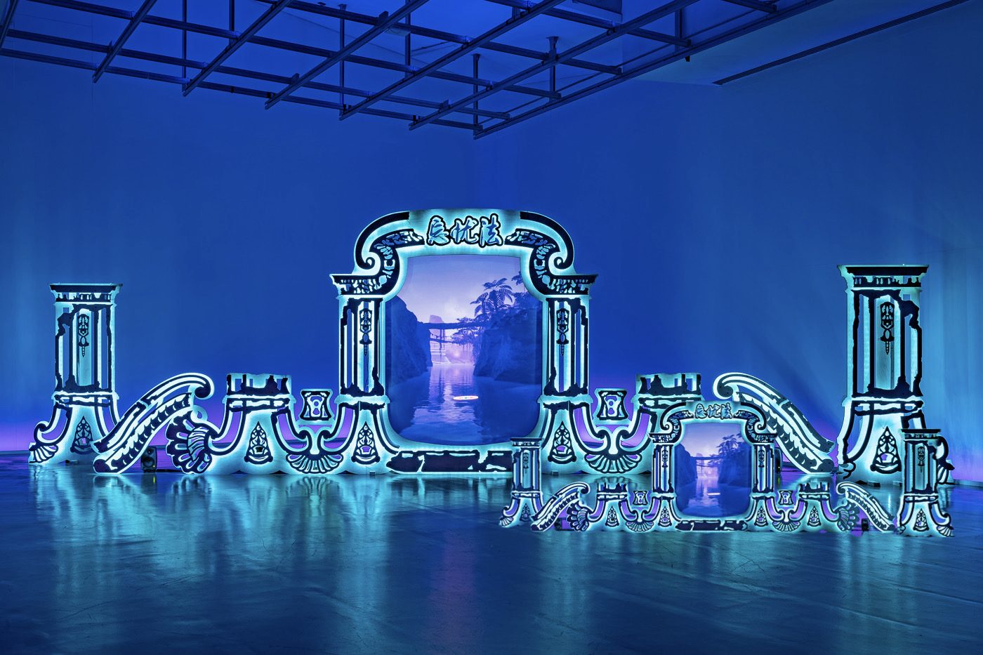 Lawrence Lek, installation view